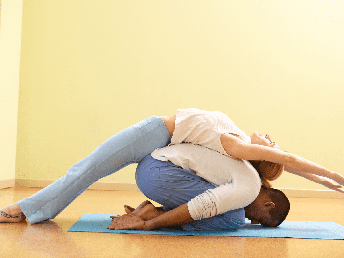 Partner Yoga Poses; 50 Asanas for Two Friends or a Couple | Partner yoga  poses, Couples yoga, Partner yoga